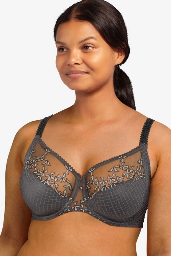 Biustonosze koronkowe duże rozmiary Chantelle Instants C13A10 grafit Biustonosze koronkowe duże rozmiary Chantelle Instants C13A10 grafit