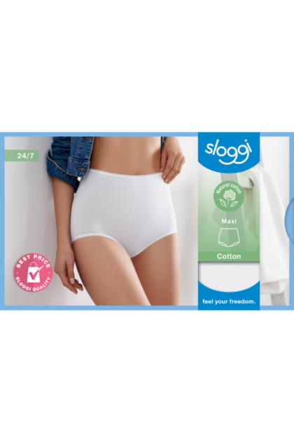 Sloggi 24 7 Cotton Maxi - bawełniane majtki 3-pak pudełko