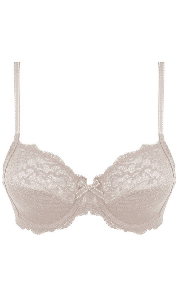 Koronkowy biustonosz na duży biust Chantelle Rive Gauche C32810 beż Koronkowy biustonosz na duży biust Chantelle C32810