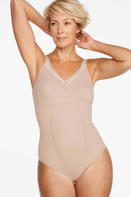 Modelujące body bez fiszbin duży rozmiar Naturana 3090