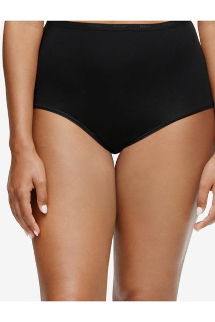 Gładkie majtki maxi z bawełny Basic Cotton Femilet FA0360