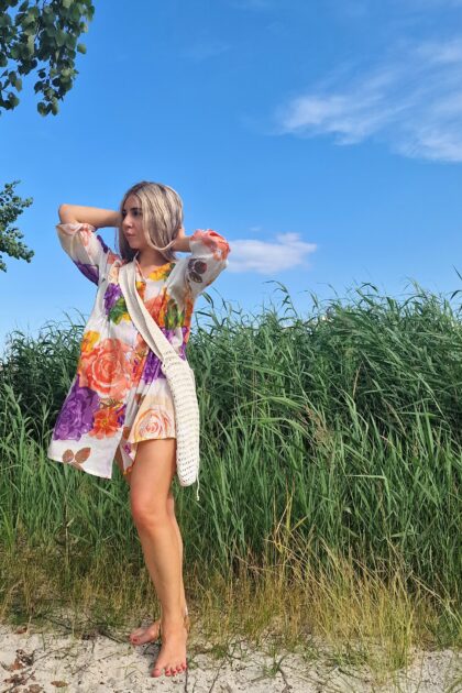 Bawełniana tunika plażowa włoskiej marki Magic Mare róży