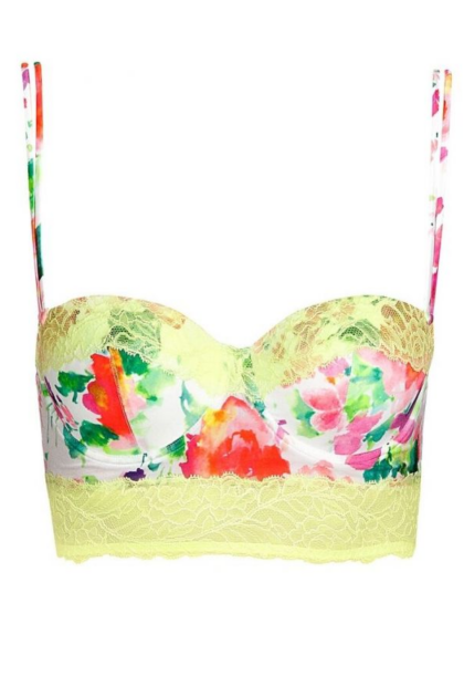 Biustonosz w kwiaty longline Primadonna Andres Sarda