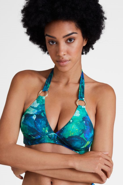 Strój kąpielowy Aubade Deep Green Sea 2 częściowy z trójkątnymi miseczkami