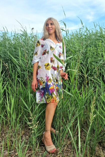 Tunika koszulowa plażowa Magic Mare Ryby, bawełna