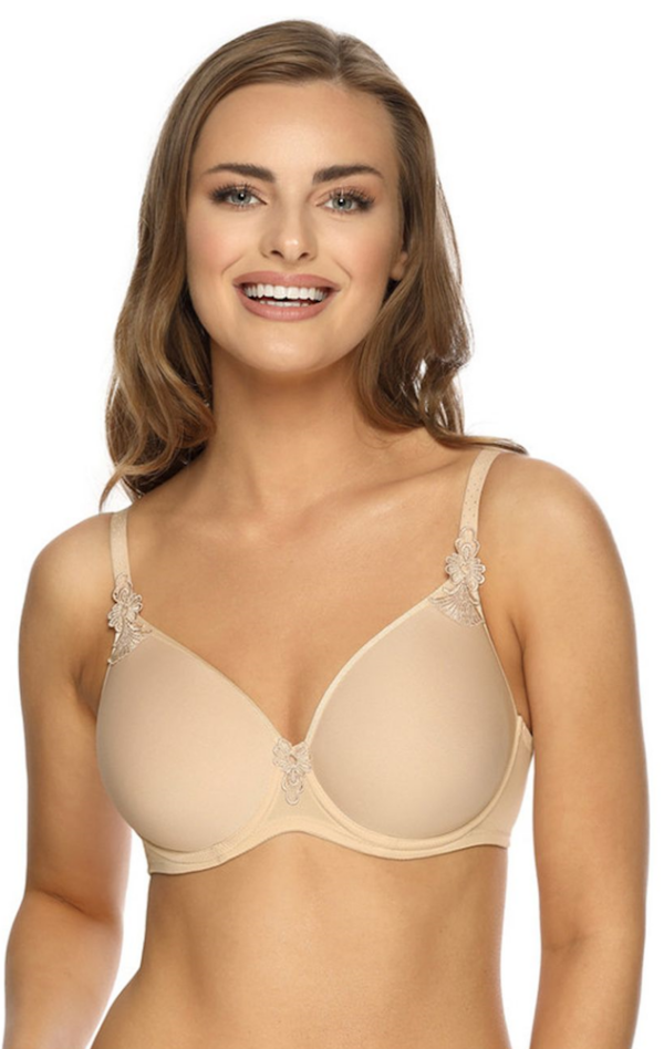 Gładki lekko usztywniany biustonosz Viania 211400 cielisty