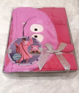 Ciepły różowy koc, koc Halloween, koc z kapturem