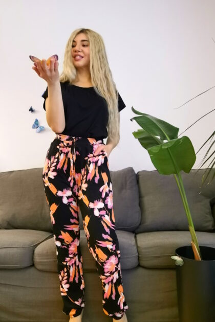 Piżama damska krótki rękaw długie spodnie S.Oliver 5620 bawełna i wiskoza