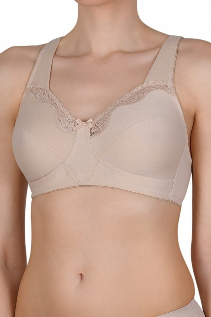 Biustonosz bez fiszbin wysoki mostek, bawełna Naturana 5258