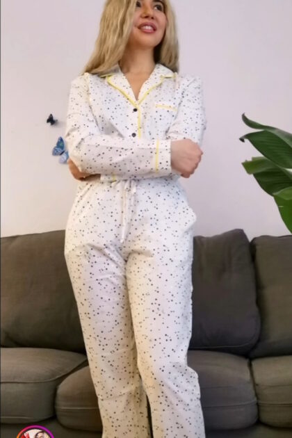 AAA Bawełniana piżama zapinana z długimi spodniami Vivance Dreams by La Scana 48968