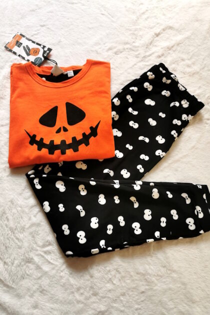 Piżama dziecięca bawełniana Halloween chłopczyk/dziewczynka Sorbetto Jacky