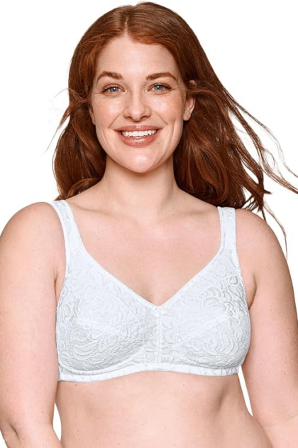 Biustonosz bez fiszbin Naturana 5318 bialy