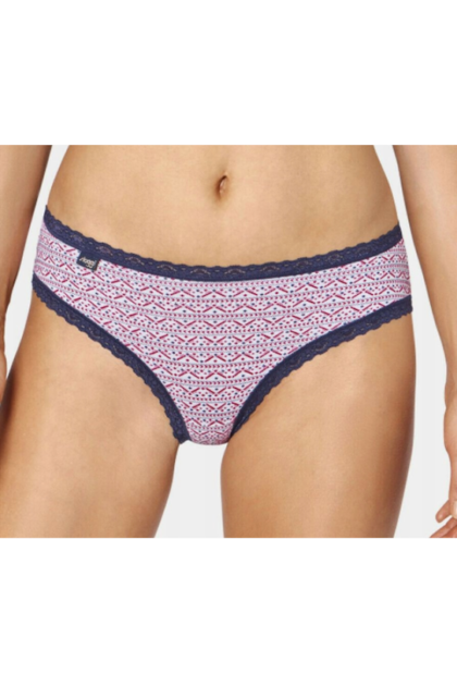 Bawełniane majtki Sloggi 24_7 Weekend Holiday Hipster bialy w wzor