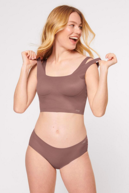 Bezszwowy figi Sloggi ZERO Feel Flow Hipster braz