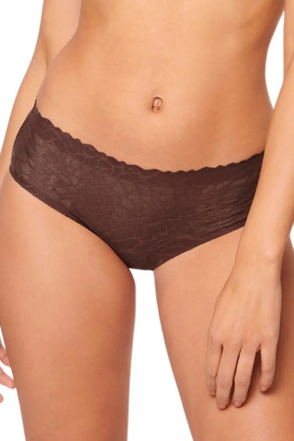 Bezszwowy figi Sloggi ZERO Feel Lace 2.0 Hipster braz