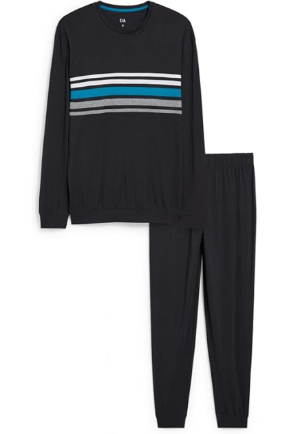 Męska piżama z długim rękawem C&A bawełna 2138978