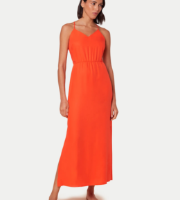 AAA Długa sukienka płazowa z naturalnego materiału Triumph Beach MyWear Maxi Dress 01 sd