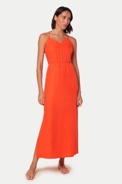 Triumph Beach MyWear Maxi Dress 01 sd pomarancz